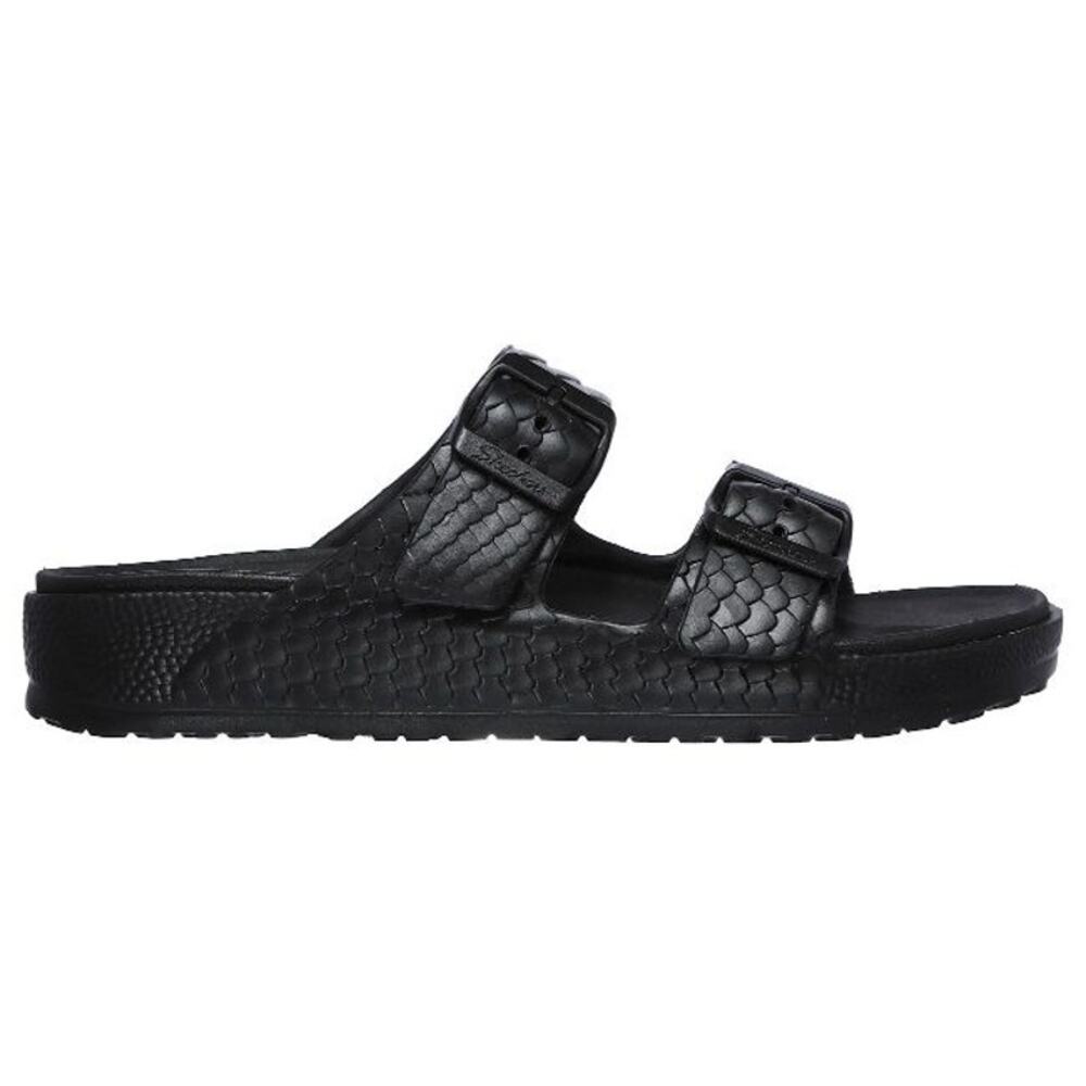 Skechers Women's Black Double Strap Slide Sandals - Picture 4 of 10